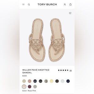 ***New***Tory Burch Rose Pink Sandals***New***